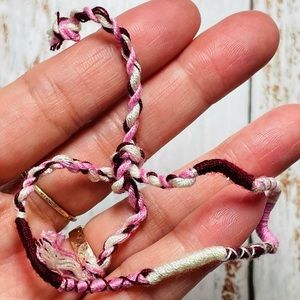 Crimson & Pink Macrame Wrapped Bracelet (Free w/ Bundle)
